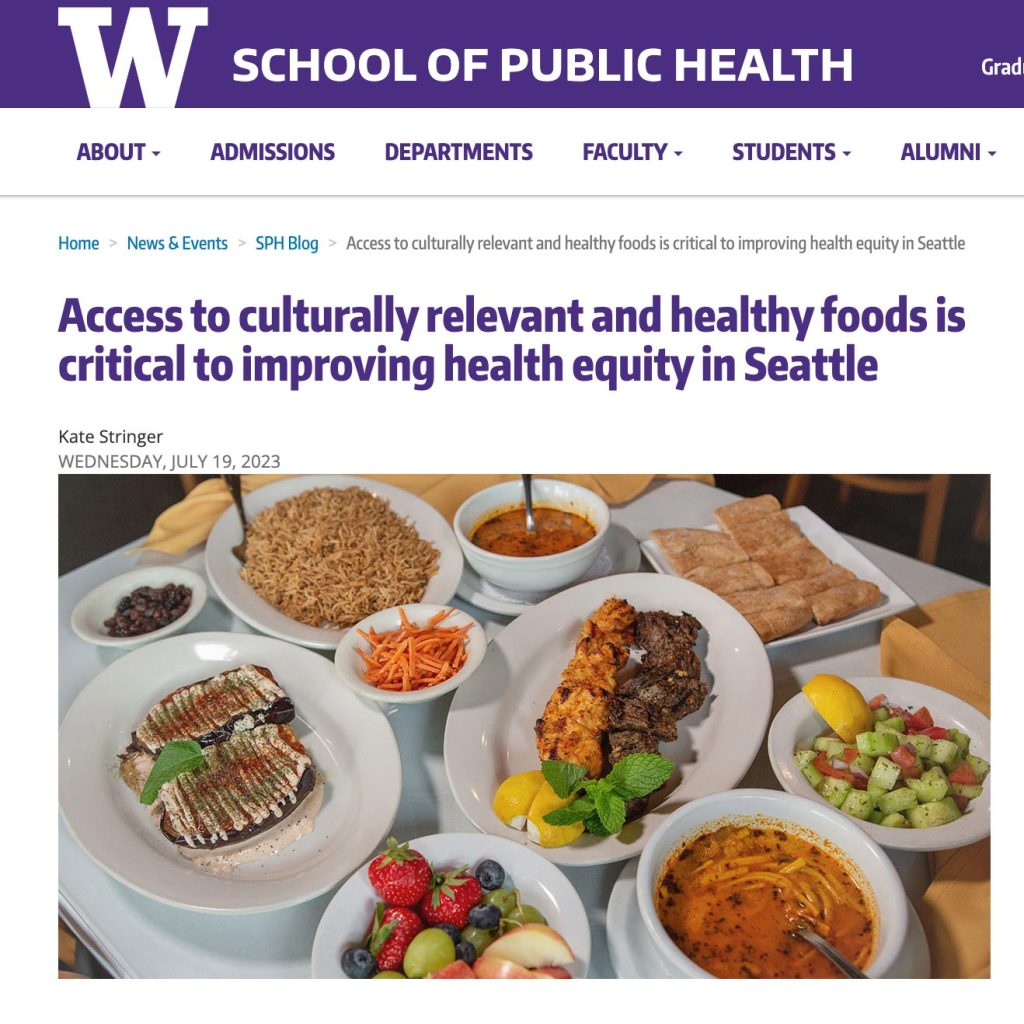 image links to an article: "Access to culturally relevant and healthy foods is critical to improving health equity in Seattle"